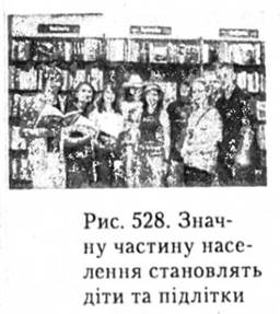 Значну частину населення становлять діти та підлітки