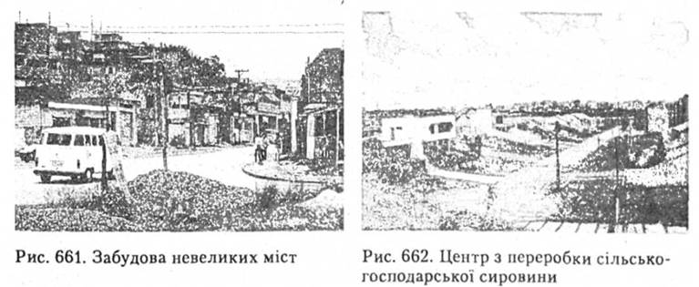 Забудова невеликих міст. Центр з переробки сільськогосподарської сировини
