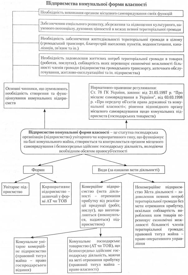 Підприємства комунальної форми властності 